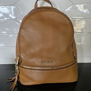 Michael Kors Tan Leather Backpack